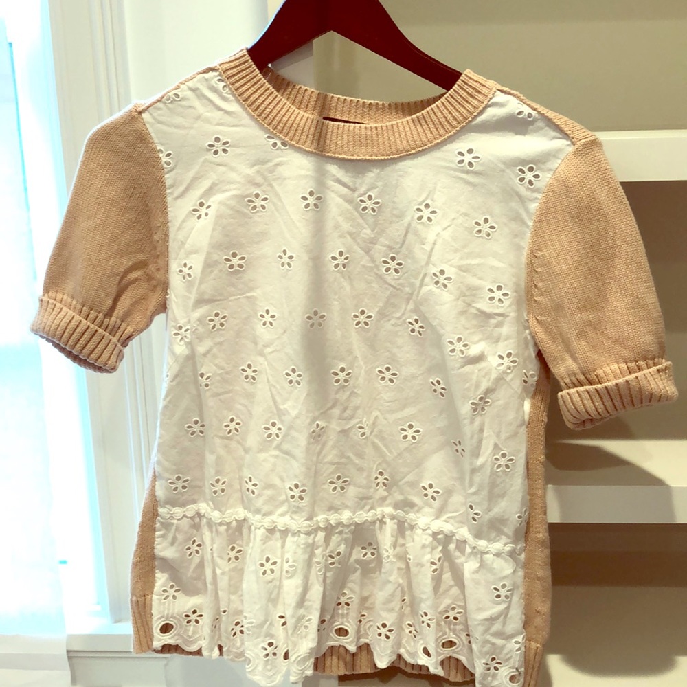 Jcrew size small knitted eyelet shirt. Worn once.